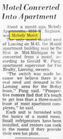 Melody Motel - Nov 1970 Converted To Apartment (newer photo)